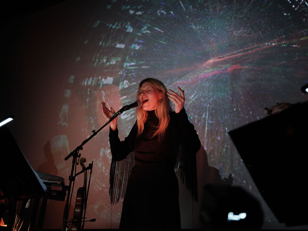 Vokalist på scenen under EKKO PARK